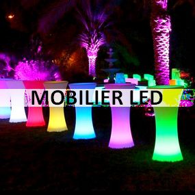 Mobilier LED lumineux en location