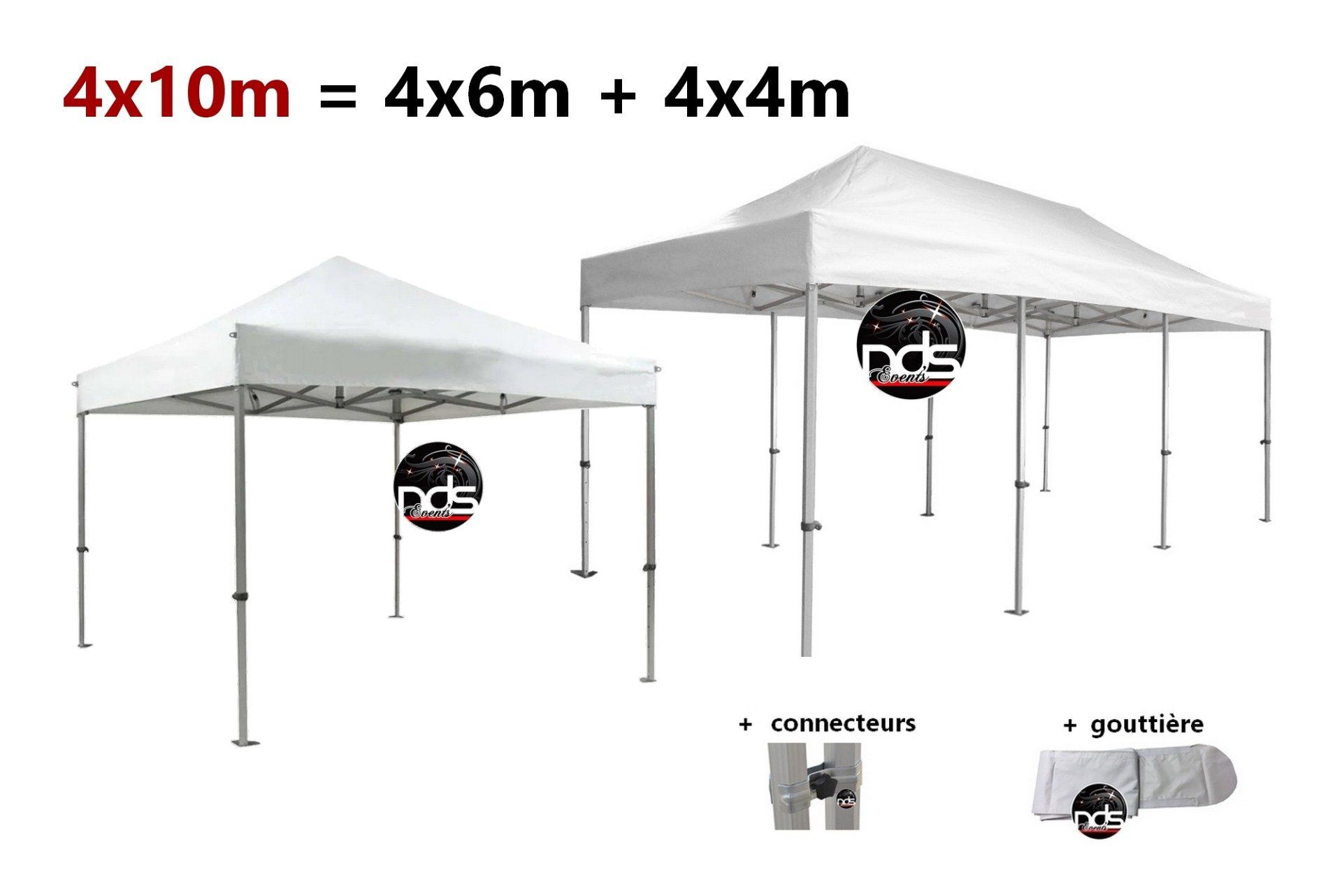 Structure de réception 40m² 4x10m