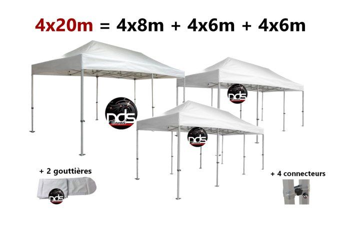Structure de réception 80m² 4x20m