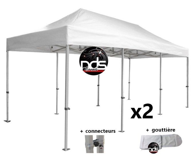 Structure pliante 48m² en 6x8m OU 4x12m AVEC côtés