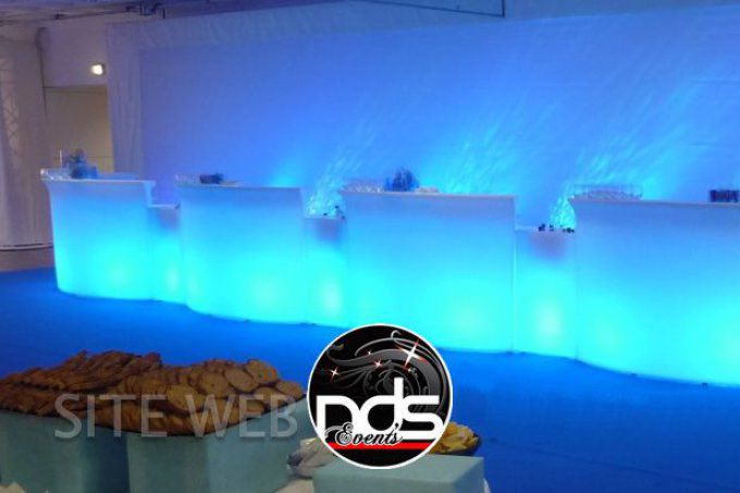 Ice Bar lumineux, vasque bouteilles et glaçons - Module de 95cm