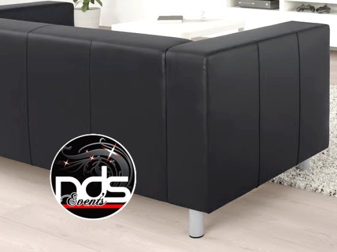 Canapé confort 2/3 places noir