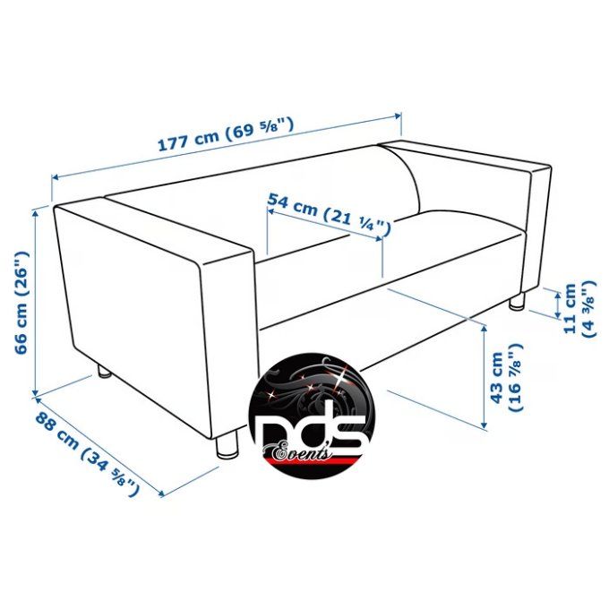 Canapé confort 2/3 places noir