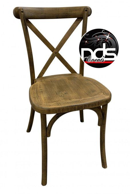 Chaise bistrot "Dos croisé"