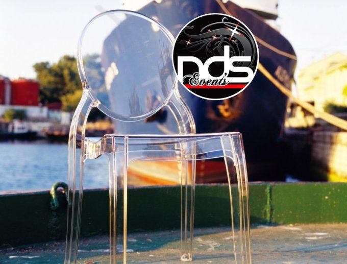 Chaise Médaillon "Baby" transparente