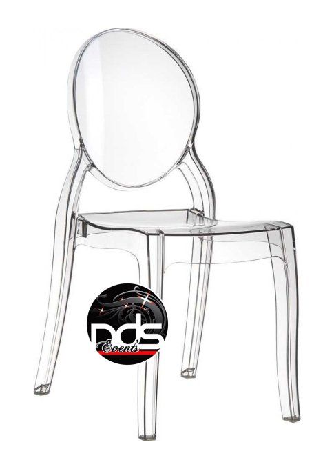 Chaise Médaillon "Baby" transparente