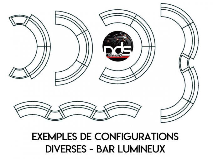 Ice Bar lumineux, vasque bouteilles et glaçons - Module de 95cm