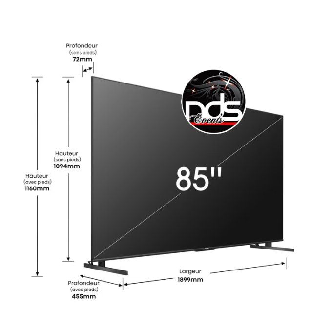 Ecran 85" (216cm) Crystal 4K UHD 