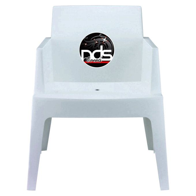 Fauteuil "Box" blanc