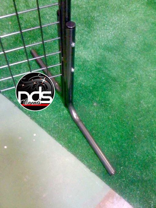 Grille d'exposition modulable 2x1m sur pieds