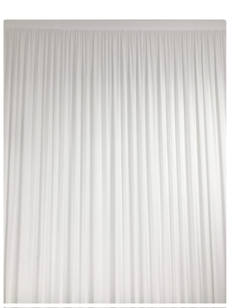 Rideau blanc lycra plissé 3x4m