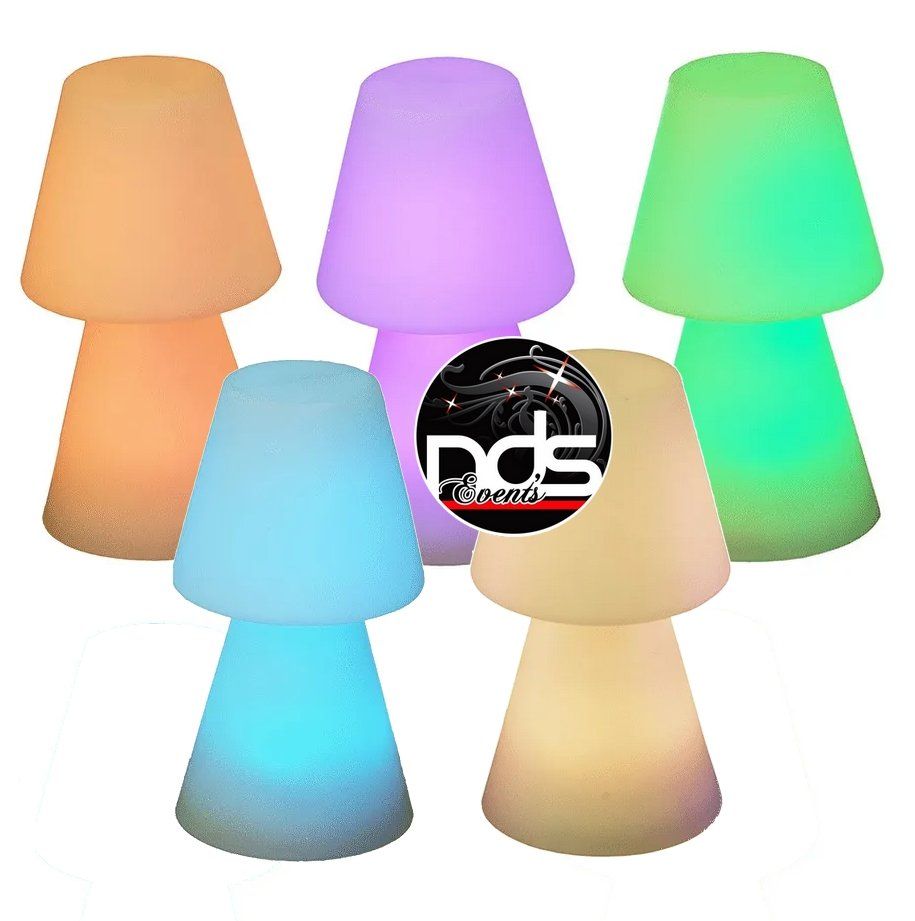 Lampe de table LED couleur RGB sur batterie - Location-vaisselle-grenoble