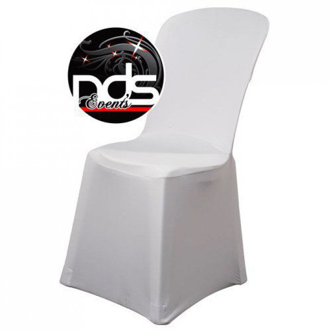 Housse de chaise lycra blanche