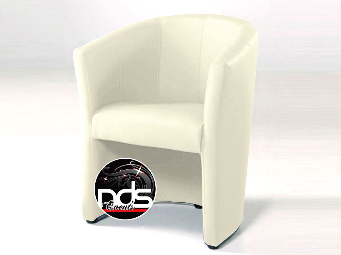 Fauteuil cabriolet blanc cassé