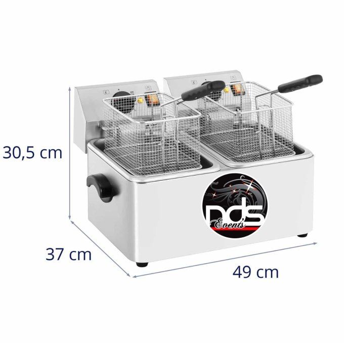 Friteuse électrique 2 x 8 litres