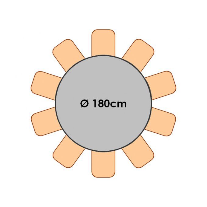 Table ronde 180cm
