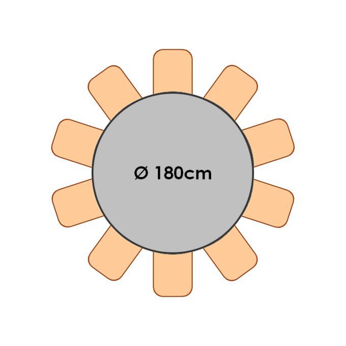 Table ronde 180cm