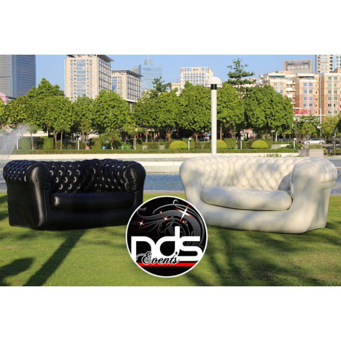 Canapé Chesterfield gonflable Blanc