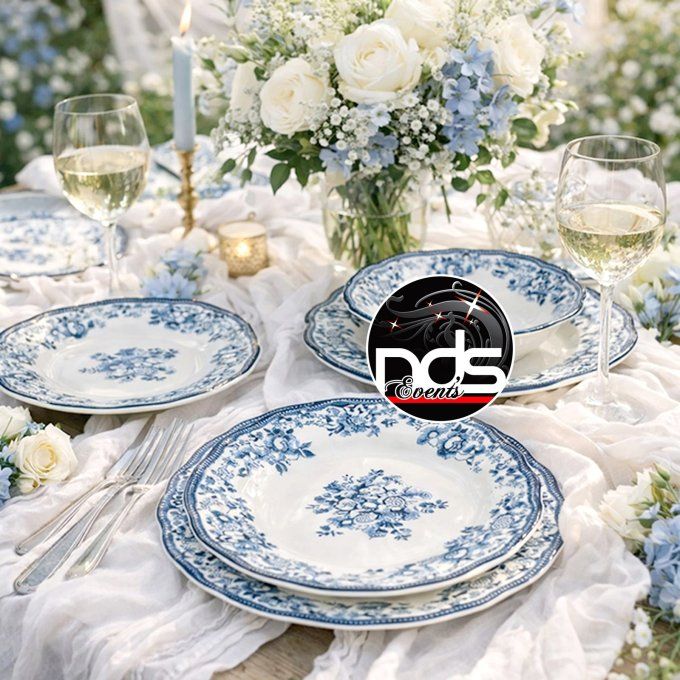 Assiette ronde porcelaine "Margot"