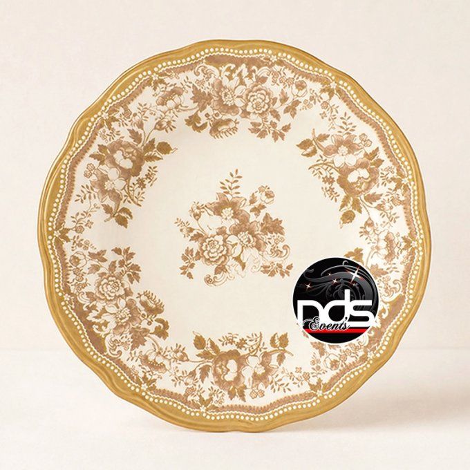 Assiette ronde porcelaine "Margot"