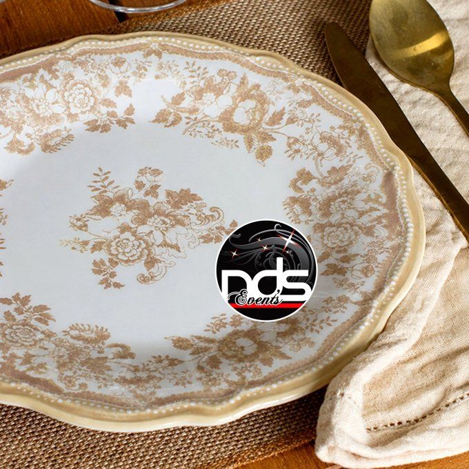 Assiette ronde porcelaine "Margot"