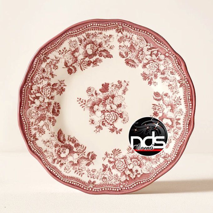 Assiette ronde porcelaine "Margot"