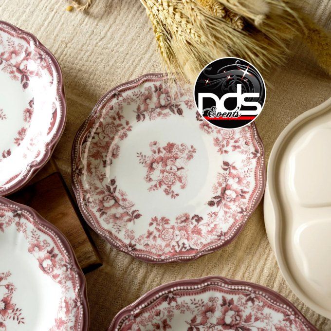 Assiette ronde porcelaine "Margot"