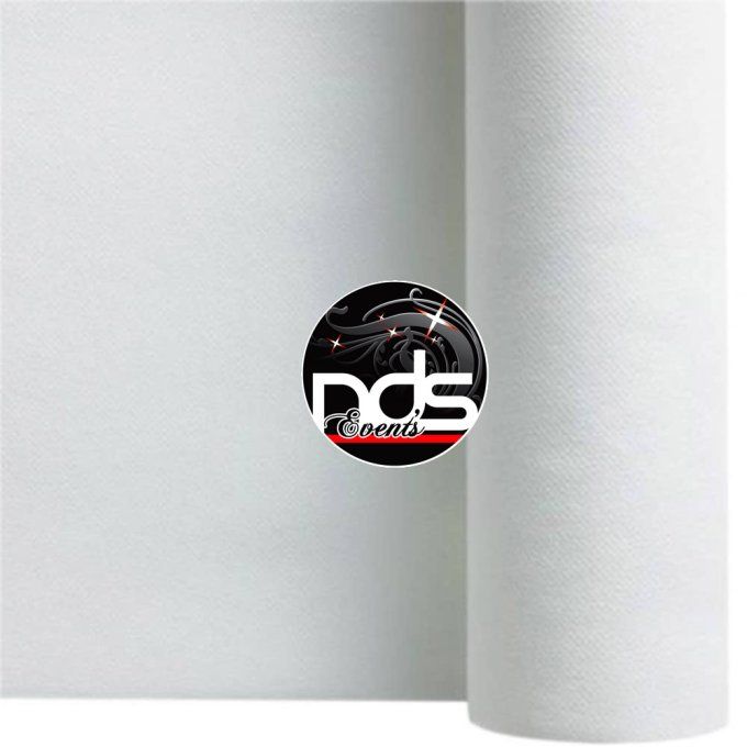 Rouleau de nappe blanc intissé blanc 25m x 1,2m