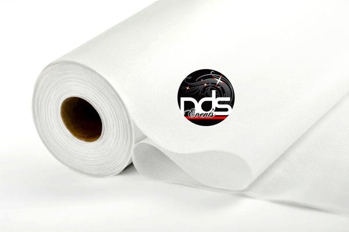 Rouleau de nappe blanc intissé blanc 25m x 1,2m