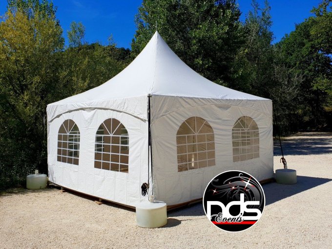Pagode de réception 5x5m 25m² - Montage/démontage compris
