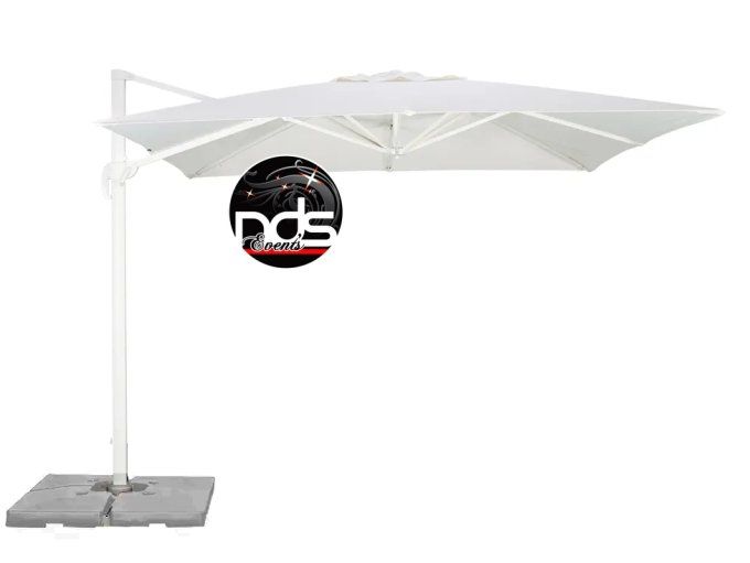 Parasol déporté blanc 3m