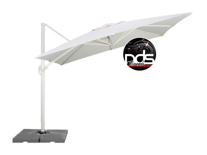 Parasol déporté blanc 3m