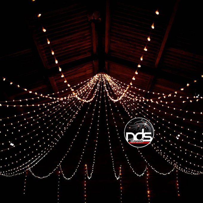 Plafond lumineux ciel étoilé LED blanc chaud - Forme "cirque"