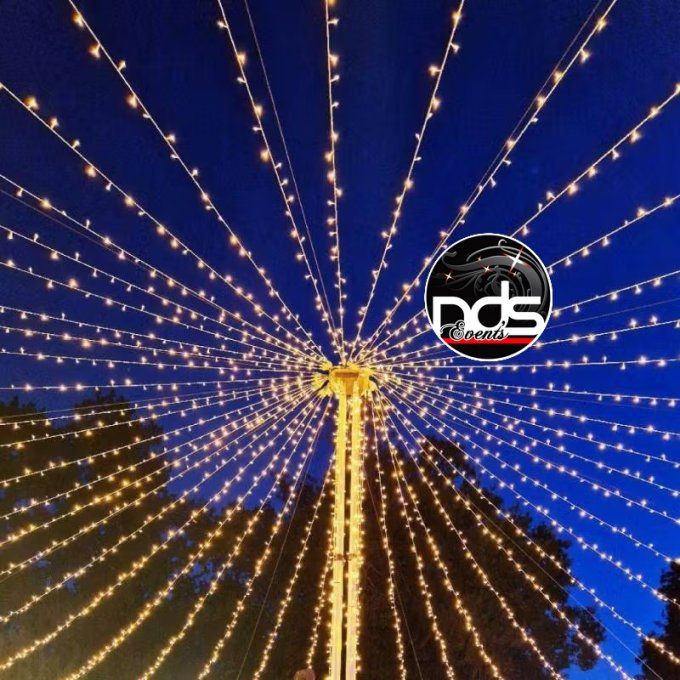 Plafond lumineux ciel étoilé LED blanc chaud - Forme "cirque"