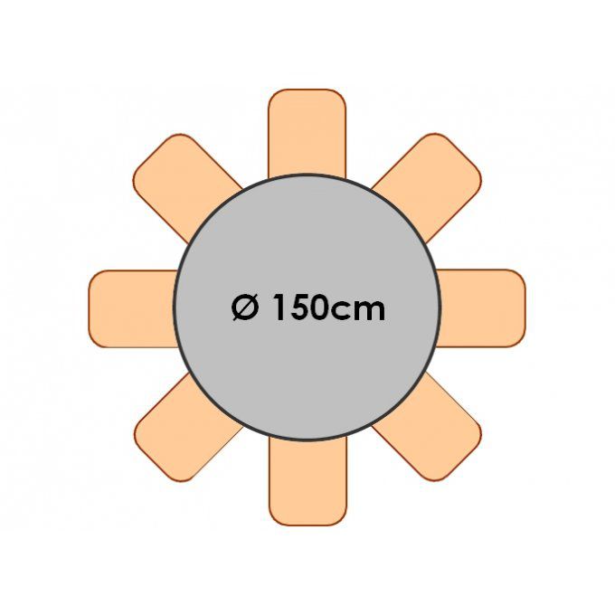 Table ronde 150cm