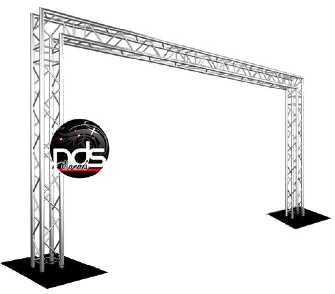 Structure scénique aluminium - Arche 2 pieds sur embases