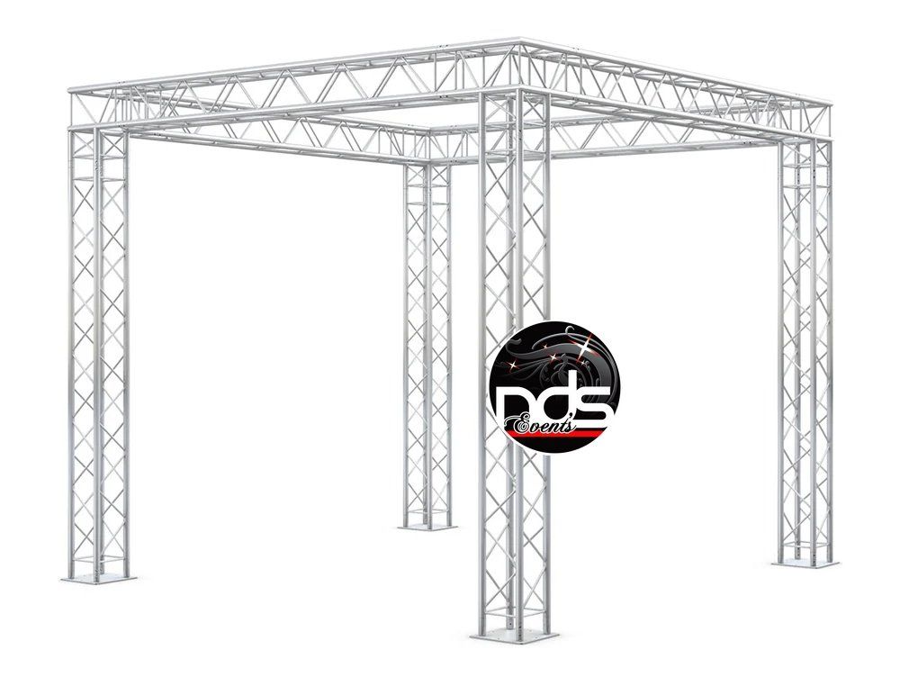 Structure scénique aluminium - Carré 4 pieds sur embase