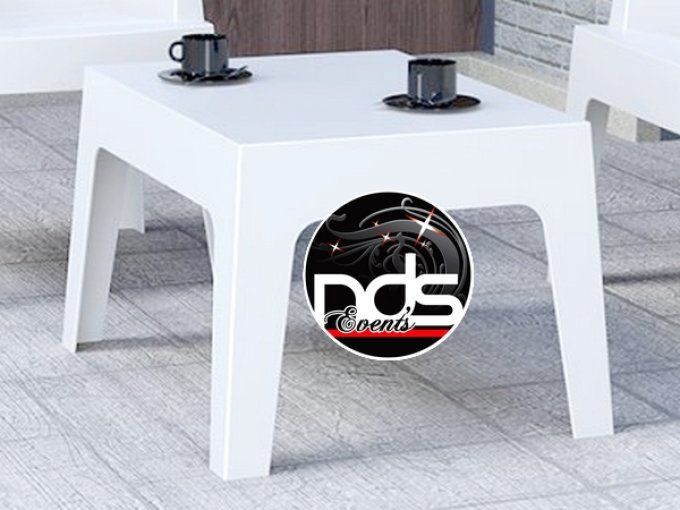 Table basse blanche 50x70cm