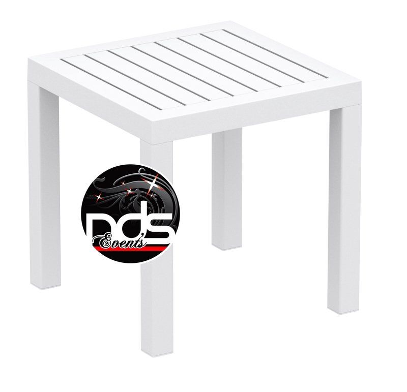 Table basse "Pacific" blanche 45x45x45cm