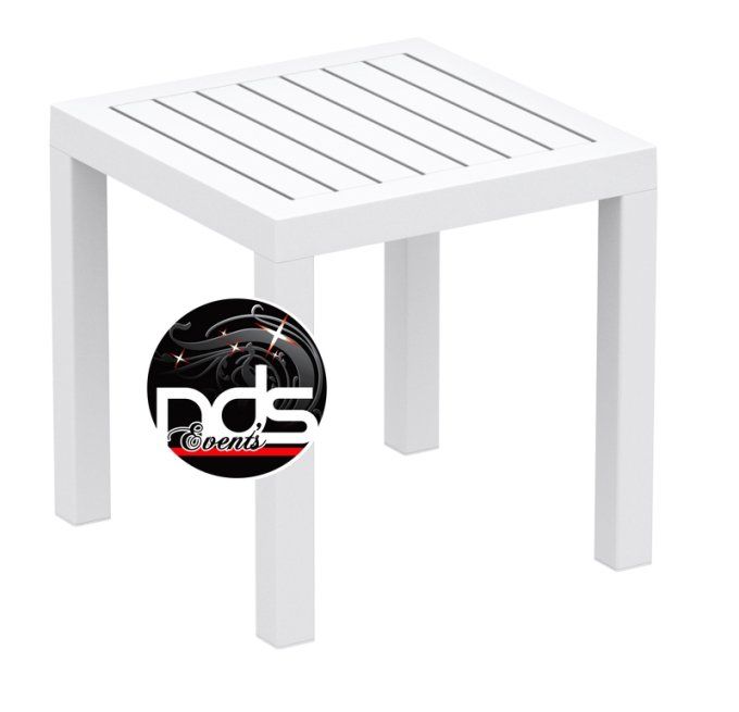 Table basse "Pacific" blanche 45x45x45cm